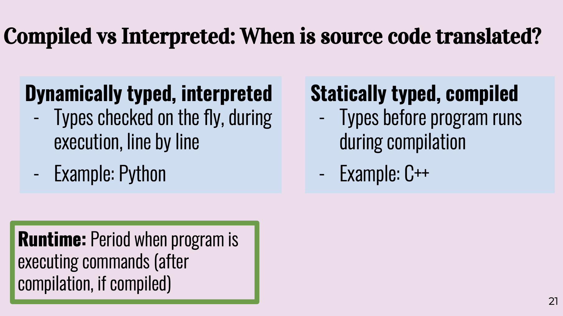 compile vs interpreted